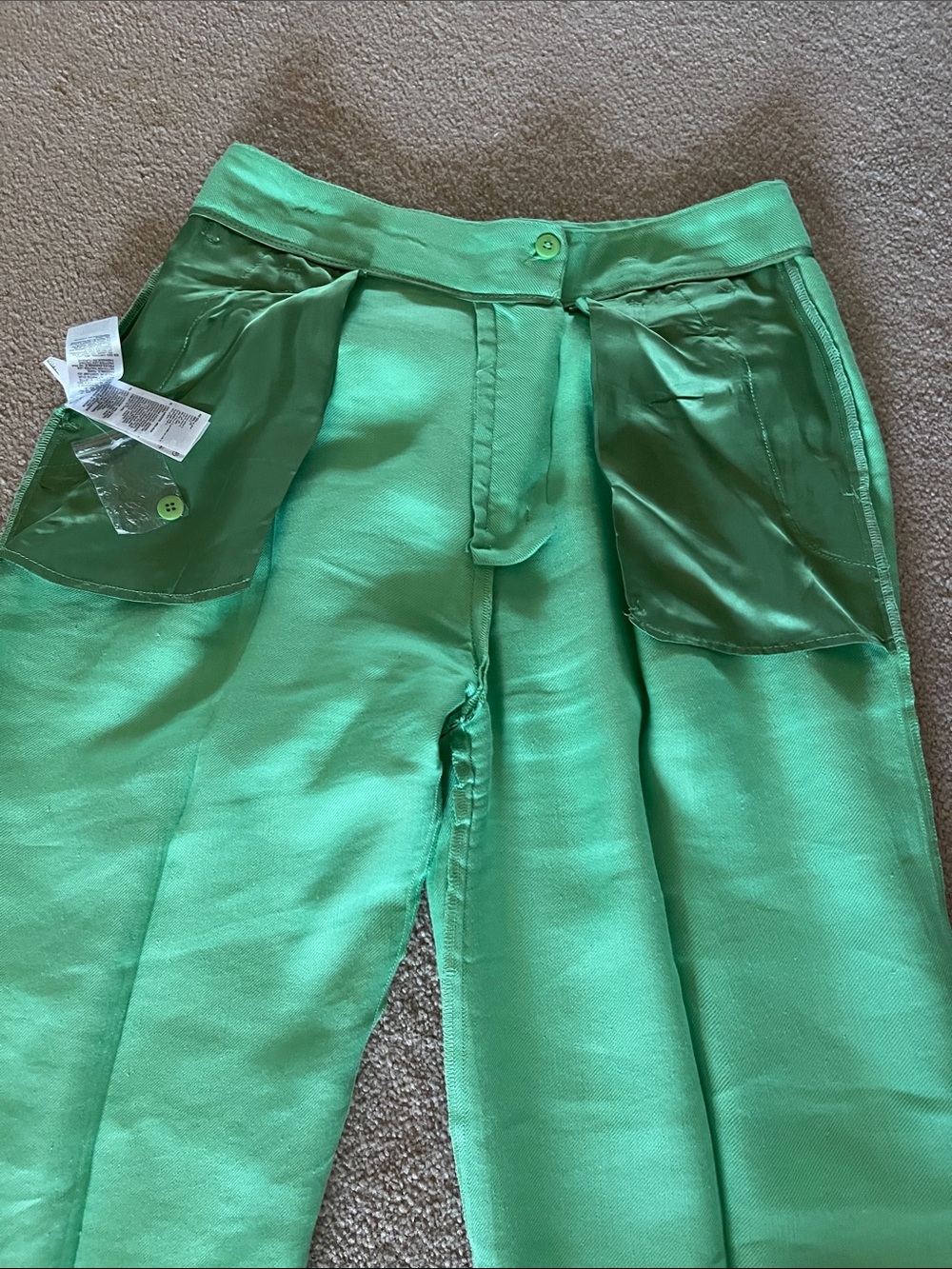 Reiss Mint Green Tailored Blazer and Wide-Leg Pants Set - blazer 8, pant 6 - Picture 16 of 16